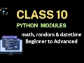 Python Modules Explained with Examples math random datetime AG Baloch vehari Python course