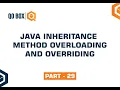 Java Inheritance Method Overloading and Overriding Part 29 QO-BOX