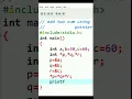 Sum of two numbers using pointer in C