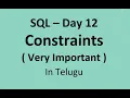 SQL Day 12 Constraints