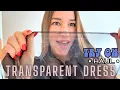 Lagu Try on Haul Transparent Dress|| Fashion Trending 2025 || See Through #sheerfabrics