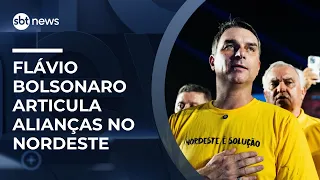 Flávio Bolsonaro inicia agenda no Nordeste e articula alianças | #SBTNews