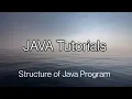 Structure of Java Program in Telugu Java Programming