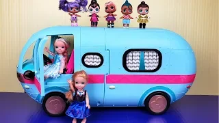 Download LOL Camper ! Elsa and Anna toddlers playing with new surprises MP3