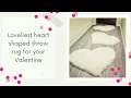 shaggy heart shape throw rug