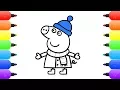 Peppa Pig Snowy Winter - Coloring Pages Peppa Pig Nurse Snow for Kids