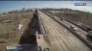 Одна из трех видеокамер на Ленинградском мосту уже передает картинку о ходе его реконструкции