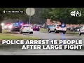 Police arrest 15 people following large fight at Greenfield Apartments