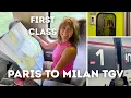 PARIS to MILAN by France s HIGH SPEED TGV inOui Train FIRST CLASS REVIEW
