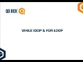 While Loop and For Loop QO-BOX