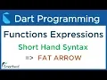 Dart Short Hand Syntax FAT ARROW Functions Expressions Dart for Flutter 3