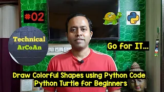 Python Turtle Graphics Part 2 Draw Fill Square Triangle Circle