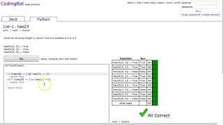 Codingbat - has23 Python