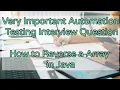 Very important Automation testing Interview Question - reverse an Array in Java