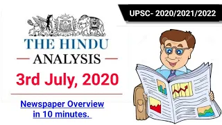 Download 3 July 2020 | The Hindu Newspaper Analysis | Today's the Hindu news analysis. MP3