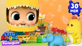 Resgate dos Dinossauros! Caminhões e Dinos 🦖 | Little Angel Brasil | Músicas Infantis em Português