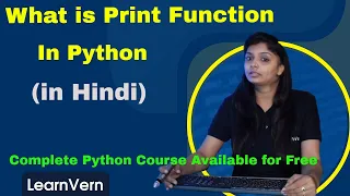 What is Print Function in Python Input and Output in Python Tutorial in Hindi Part 1