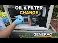 Generac Standby Whole Home Generator Oil and Filter Change Maintenance A