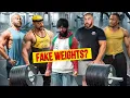 Lagu FAKE WEIGHTS in gym PRANK... | ANATOLY pretended to be a Beginner #13