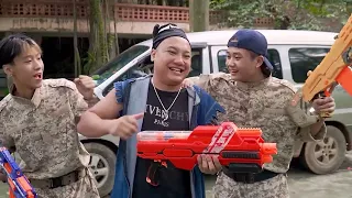 Nerf War Movies : Super S.W.A.T Girl Blonde Nerf Gun Attack Rebel Leader Rescue Nerf War King