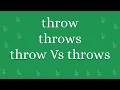 throw throws throw Vs throws in Java