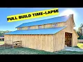 Unbelievable budget pole barn built in 10 minutes TIME-LAPSE