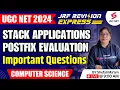 UGC NET Computer Science Stack Applications Postfix Evaluation Important Questions Shefali Mam
