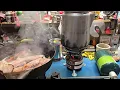 Lagu UPCYCLE stove and Bacon ! 