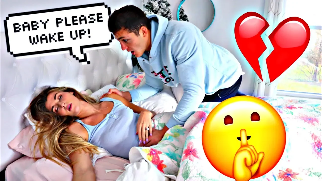 NOT WAKING UP PRANK ON FIANCE!! *Cute Reaction*