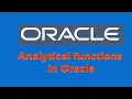 Analytical Functions RANK DENSE - RANK ROW
