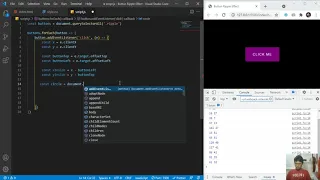 Button with ripple effect in JavaScript Coding Timelapse