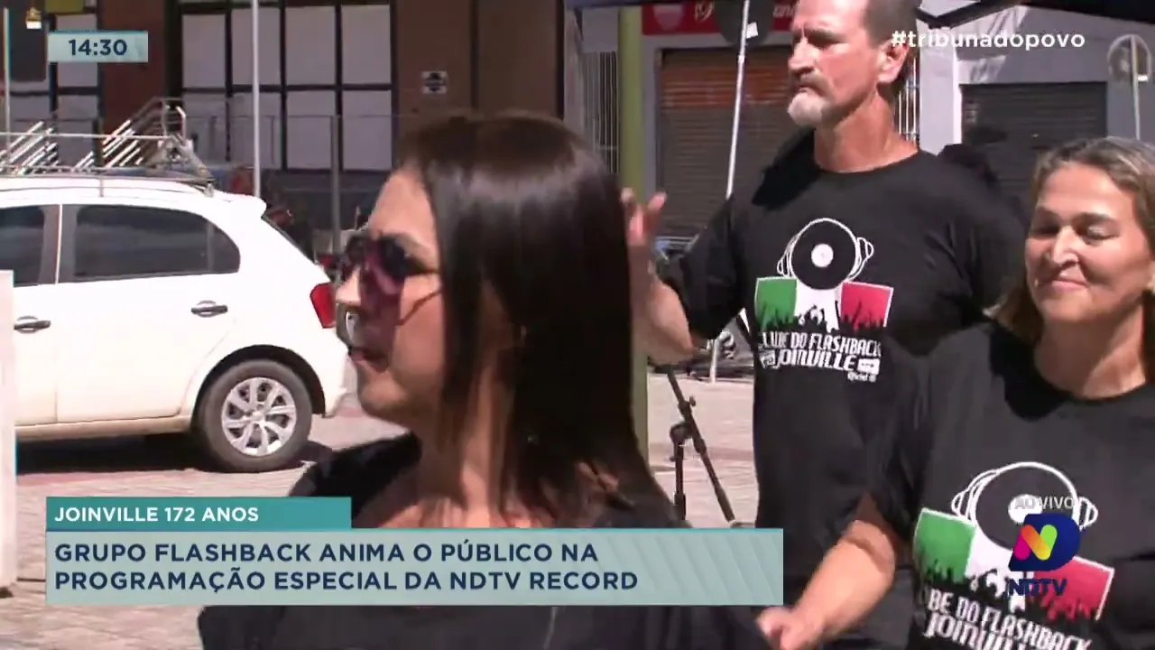 Joinville 172 anos: Grupo Flashback anima o público na programação especial da NDTV Record