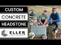 Custom Concrete Headstone for Ziggy