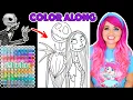 Color a Nightmare Before Christmas Jack Sally Halloween Picture With Me COLOR ALONG WITH KIMMI
