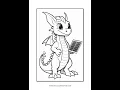 Dragon Coloring Sheet Vol 2 - Dragon at Work Your Creative Escape Awaits
