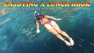 Enjoying a lunch hook at Crane Point on Catalina Island with the crew of The Black Lotus