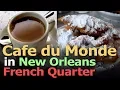 Cafe Au Lait Beignets at Cafe Du Monde in New Orleans