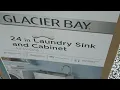 Glacier Bay laundry sink and cabinet installation
