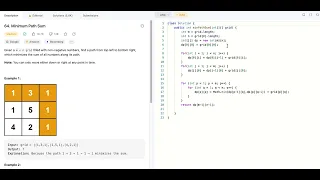 LeetCode 64 Minimum Path Sum Java