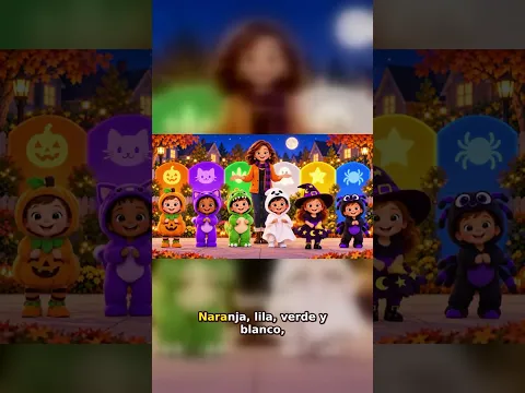 ¡VERDE Y BLANCO! | Canción de colores de Halloween #Shorts