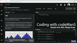 Codewars 7 kyu Simple Fun Shape Area JavaScript