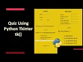 Multiple Choice Quiz Using Python Tkinter tk For Kids Python Tutorial Syntax Error Pratiksha Jain