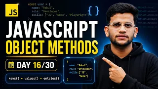 JavaScript Object Methods You MUST Know keys values entries More