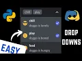 Addding a Dropdown Menu Discord Bot Tutorial Python Nextcord Part 10