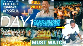 congregation in hot tears people weeping at the day 1 candle light procession of prophet tb joshua
