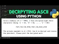 GIVEN A MODULUS OF n 10403 - DECRYPTING ASCII CHARACTERS USING PYTHON