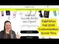 FabFitFun Customization Scroll - Fall 2026