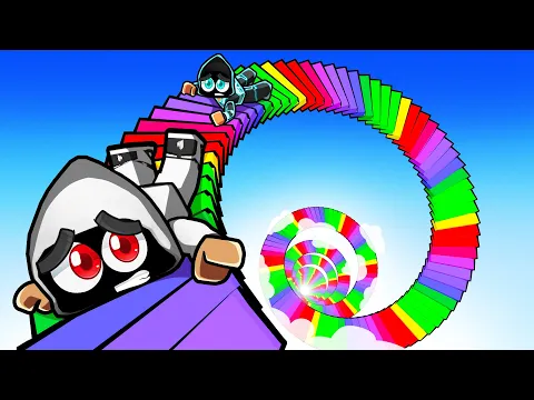 Download MP3 Surviving The RAINBOW STAIRS In Roblox!