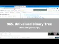 How To Solve 965 Univalued Binary Tree on LeetCode - JavaScript
