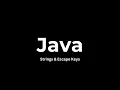 Java Strings Escape Keys